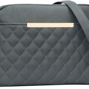 KKXIU Quilted Double Compartment Multiple Pocket Crossbody Bag for Women and Teen Girls Stylish Shoulder Purse with Tassel(  Z-grey)