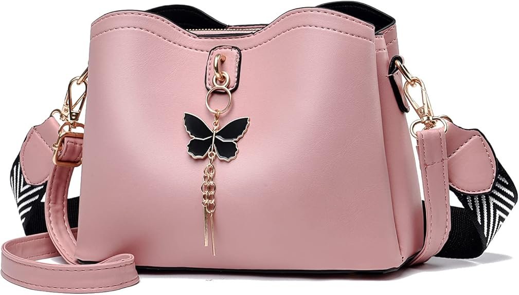 Small Crossbody Bags for Women Fashion Purses for Teenage Girls Lightweight Handbags Shoulder Bag(Pink)