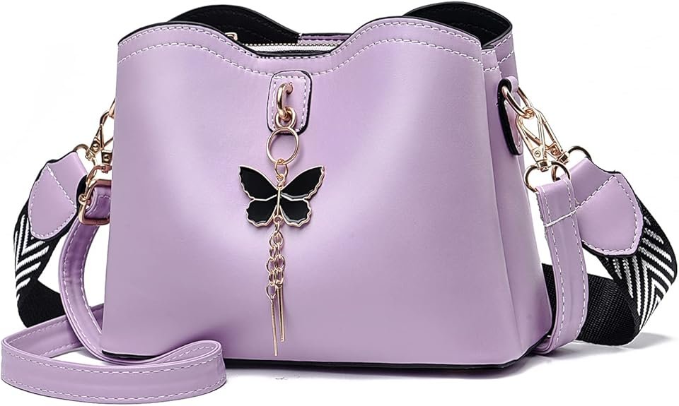 Small Crossbody Bags for Women Fashion Purses for Teenage Girls Lightweight Handbags Shoulder Bag(Purple)
