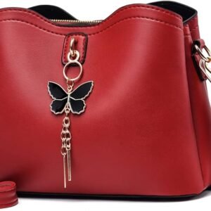 Small Crossbody Bags for Women Fashion Purses for Teenage Girls Lightweight Handbags Shoulder Bag（Red）