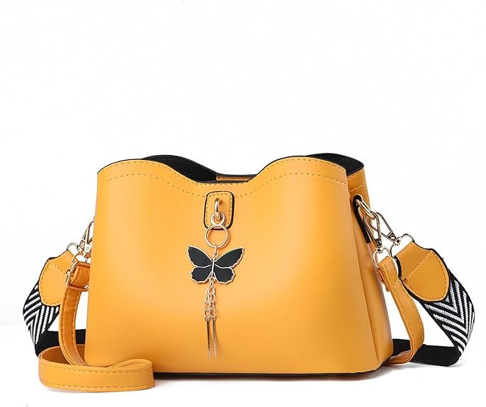 Small Crossbody Bags for Women Fashion Purses for Teenage Girls Lightweight Handbags Shoulder Bag(Yellow)