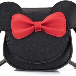 Little Girls Bowknot Crossbody Purse Magnetic Closure Shoulder Bag Satchel Little Girls Purse with Cartoon Ears