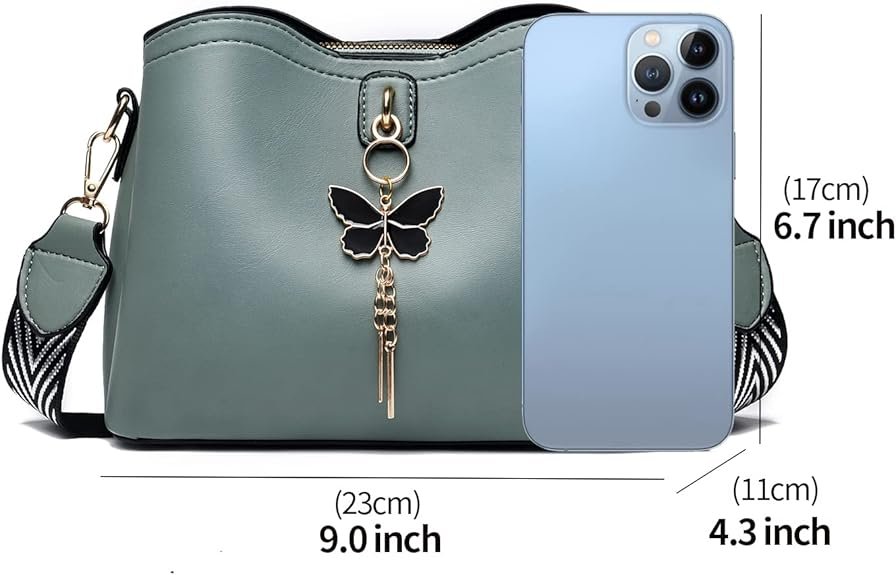 Small Crossbody Bags for Women Fashion Purses for Teenage Girls Lightweight Handbags Shoulder Bag(Green) - Image 2