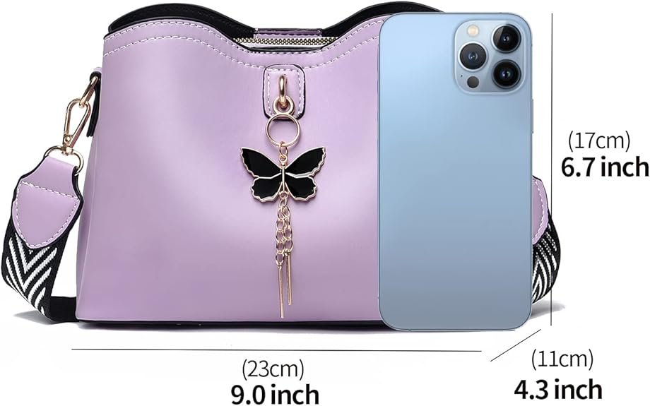 Small Crossbody Bags for Women Fashion Purses for Teenage Girls Lightweight Handbags Shoulder Bag(Purple) - Image 2