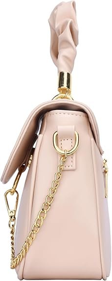 KKXIU Ruched Crossbody Bags for Women and Teenagers Trendy Vegan Leather Top Handle Shoulder Purses - Image 3
