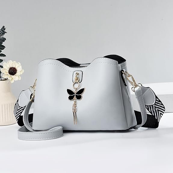 Small Crossbody Bags for Women Fashion Purses for Teenage Girls Lightweight Handbags Shoulder Bag(Grey) - Image 3