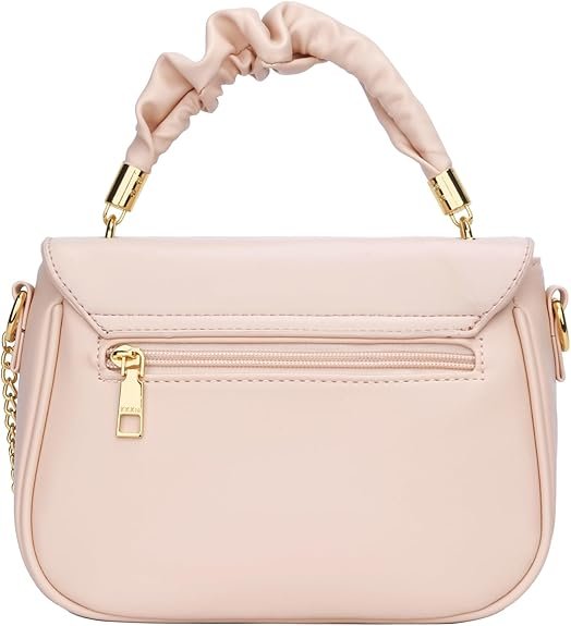 KKXIU Ruched Crossbody Bags for Women and Teenagers Trendy Vegan Leather Top Handle Shoulder Purses - Image 4