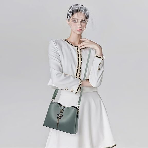 Small Crossbody Bags for Women Fashion Purses for Teenage Girls Lightweight Handbags Shoulder Bag(Green) - Image 4