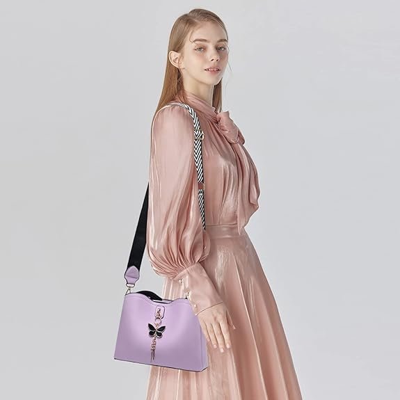 Small Crossbody Bags for Women Fashion Purses for Teenage Girls Lightweight Handbags Shoulder Bag(Purple) - Image 4