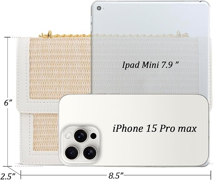 KKXIU Women Straw Crossbody Bag Summer Shoulder Bag Beach Handbag Vegan Leather Purse(Beige) - Image 4