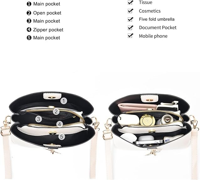 Small Crossbody Bags for Women Fashion Purses for Teenage Girls Lightweight Handbags Shoulder Bag(Beige) - Image 5