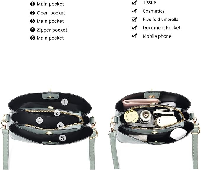 Small Crossbody Bags for Women Fashion Purses for Teenage Girls Lightweight Handbags Shoulder Bag(Green) - Image 5