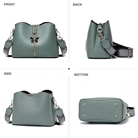 Small Crossbody Bags for Women Fashion Purses for Teenage Girls Lightweight Handbags Shoulder Bag(Green) - Image 6