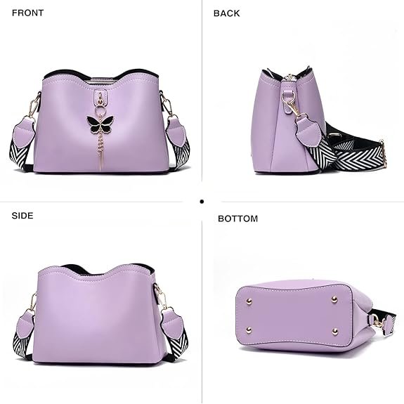 Small Crossbody Bags for Women Fashion Purses for Teenage Girls Lightweight Handbags Shoulder Bag(Purple) - Image 6
