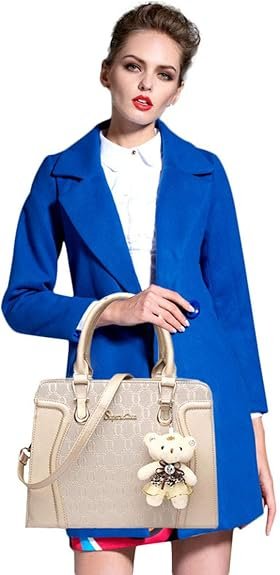 Women's Fashion Handbags Tote Bags Shoulder Bag Top Handle Satchel Purse Set 4pcs(B-gold) - Image 7